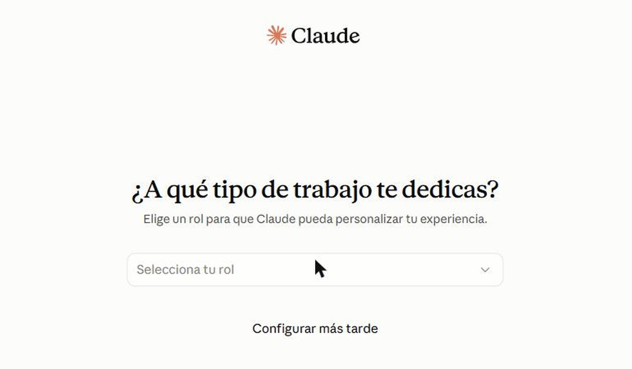 Captura pendiente: primera pregunta que hace Claude al entrar por primera vez